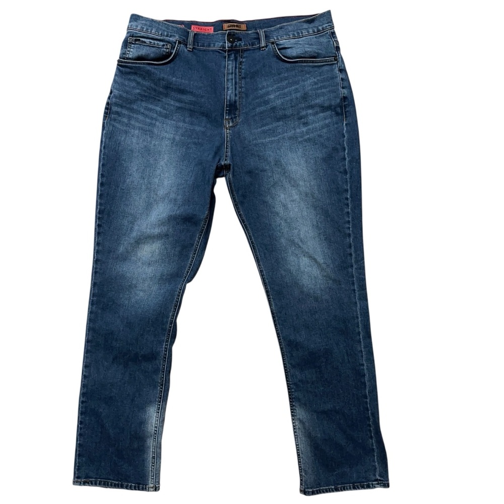 Gramicci Jeans Mens Size 38x30 Denim 5-Pockets Stretch Straight Leg Blue
